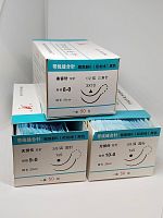 Офтальмологический шовный материал, нерассасывающийся с двумя иглами